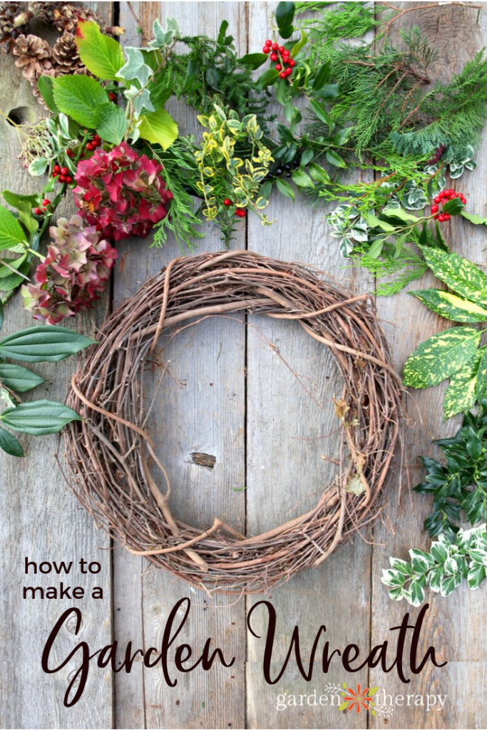 How to Make a Fresh Festive and Free Garden Wreath