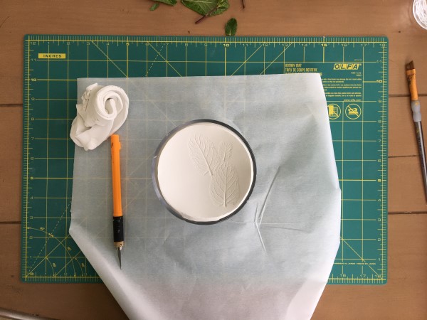 How to make a botanical print clay dish