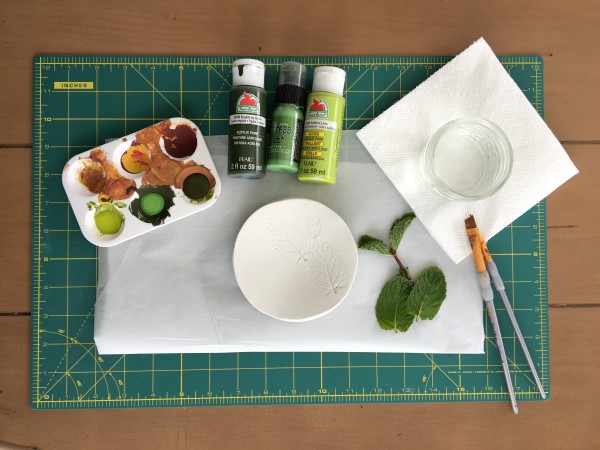 How to make a botanical print clay dish