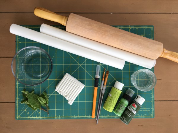 How to make a botanical print clay dish