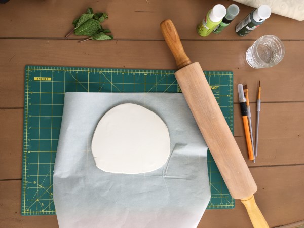 How to make a botanical print clay dish