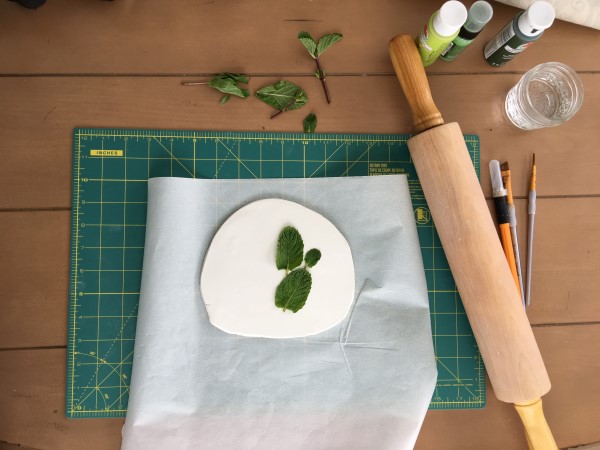 How to make a botanical print clay dish