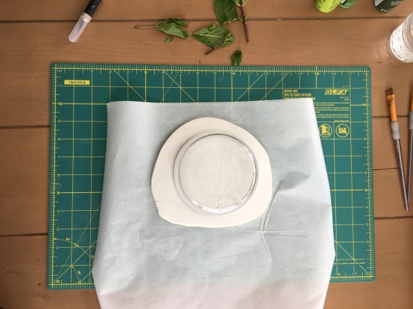 How to make a botanical print clay dish