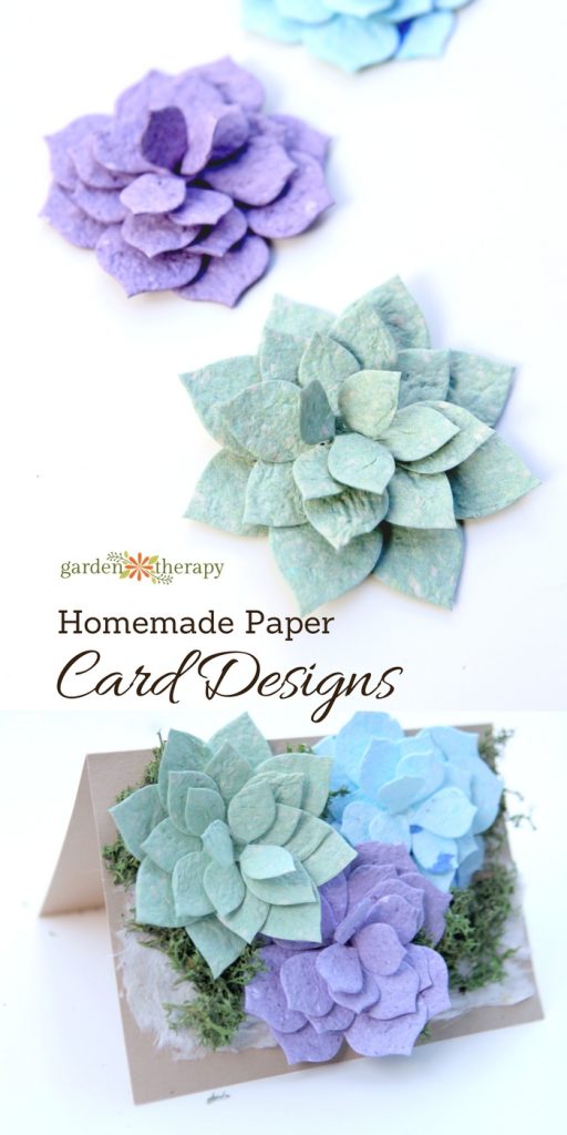 Seed Paper Card Designs Freebird and Succulents Garden Therapy