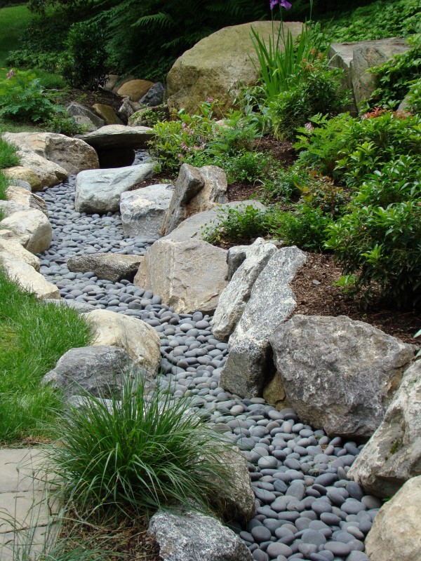 A Beautiful Way to Catch Runoff: How to Build a Dry Stream - Garden Therapy