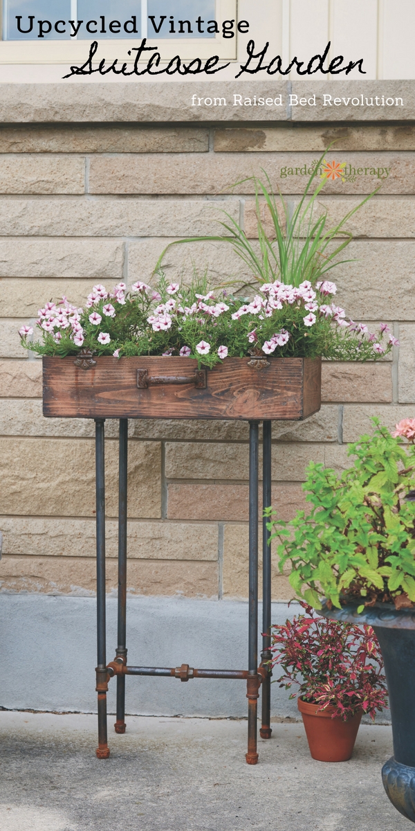 Upcycled Suitcase Planter Raised Bed