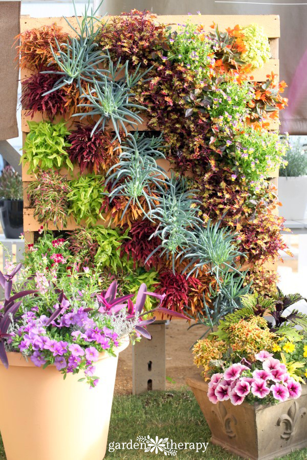 Colorful Foliage Decorative Pallet Planter