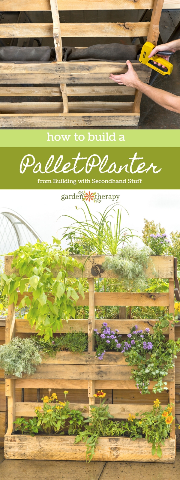 How to Build a Wood Pallet Planter with Secondhand Stuff