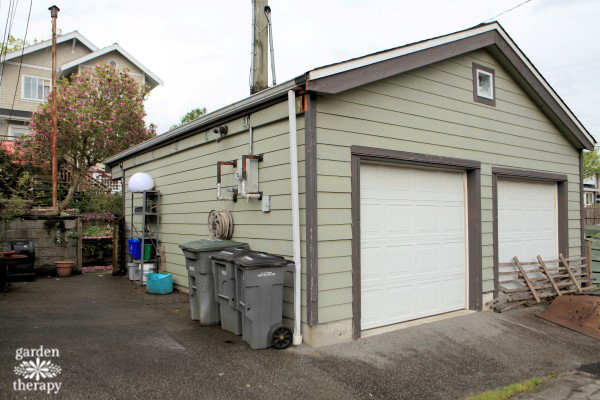 Before Garage Makeover - West and South Side