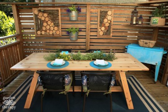 A Decadent-Looking (Yet Surprisingly Frugal) Deck Makeover - Garden Therapy
