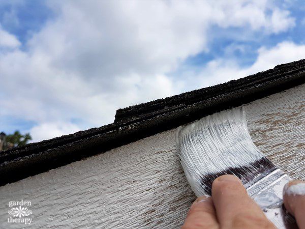 Painting the garage.