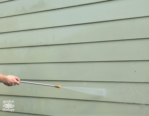 Power Washing Garage Makeover