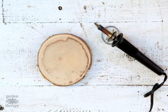 Wood Burned Coasters with Floral Pyrography - Garden Therapy