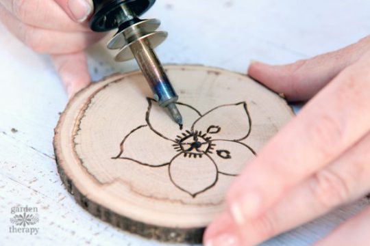 pyrography wood burned coasters