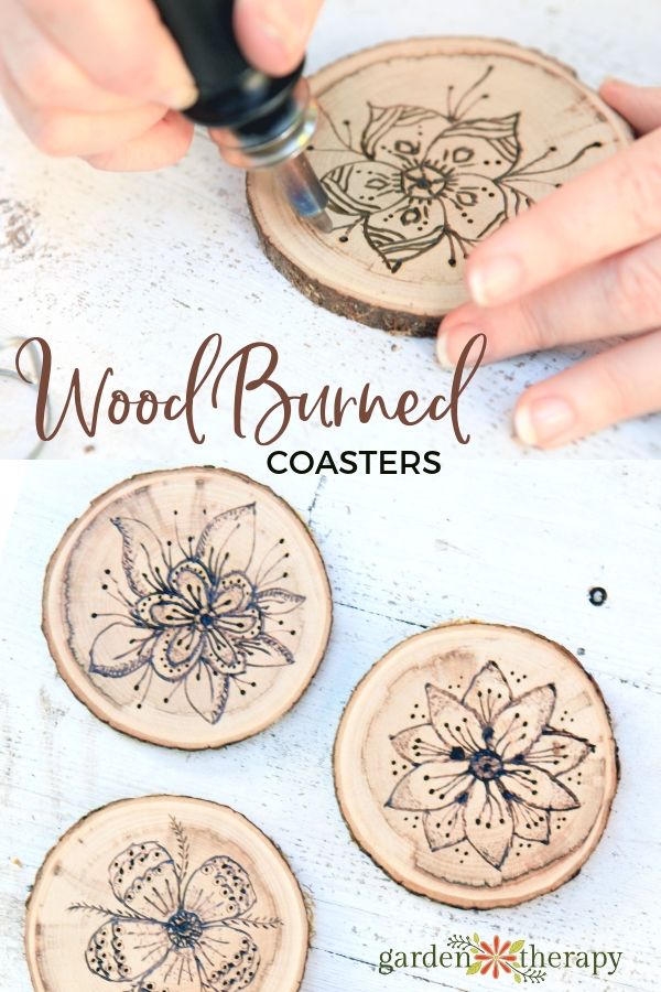 Wood coasters …  Wood coasters diy, Coaster crafts, Wood burning