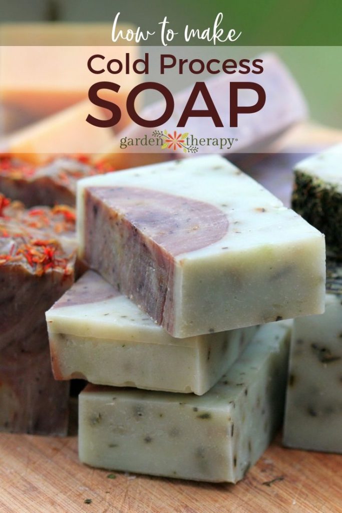 Stack of handmade cold process soap 