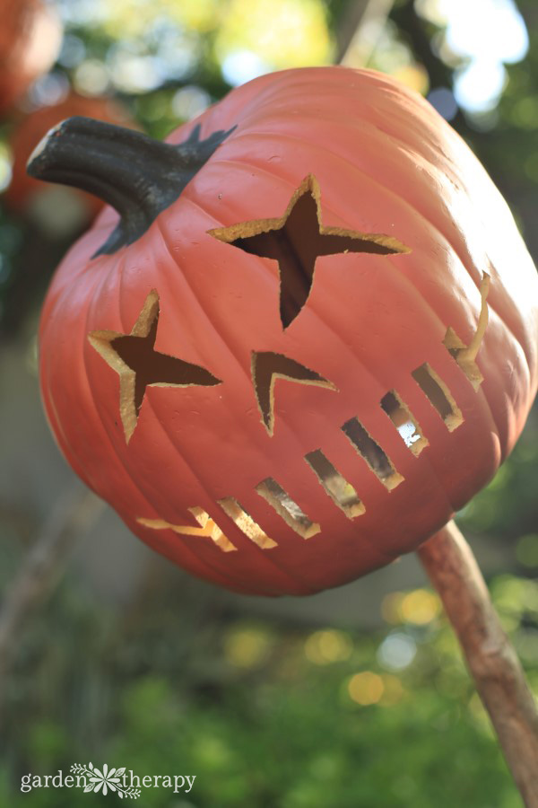 Pumpkinhead Scarecrows at NYBG