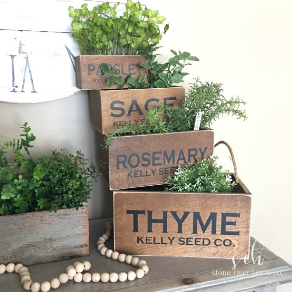 nesting boxes for indoor herbs