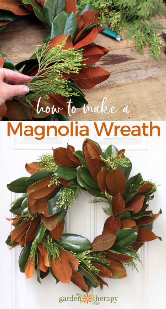 Cómo hacer una corona de magnolias