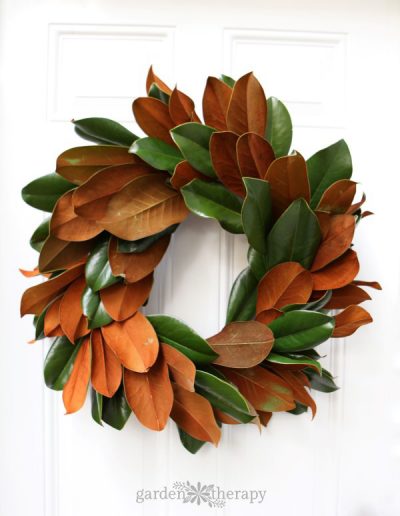 How To Make A Fresh Magnolia Wreath - Garden Therapy