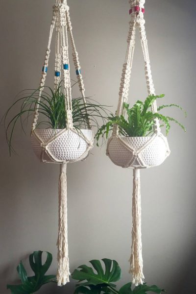 garden-inspired gifts: macrame plant hangers