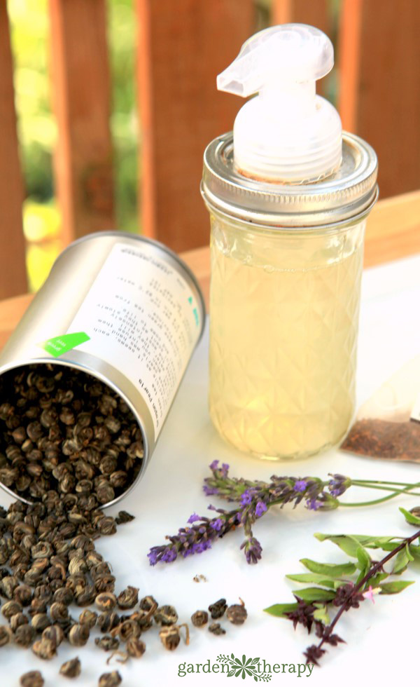 herbal tea hand soap is easy to make with this recipe