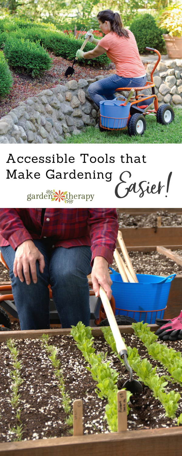 text overlay "Accessible Tools that Make Gardening Easier!"