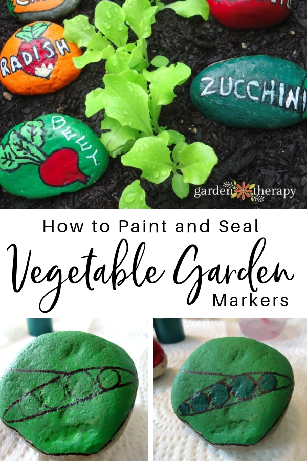 Painted Stone Garden Markers For The Vegetable Garden Garden Therapy