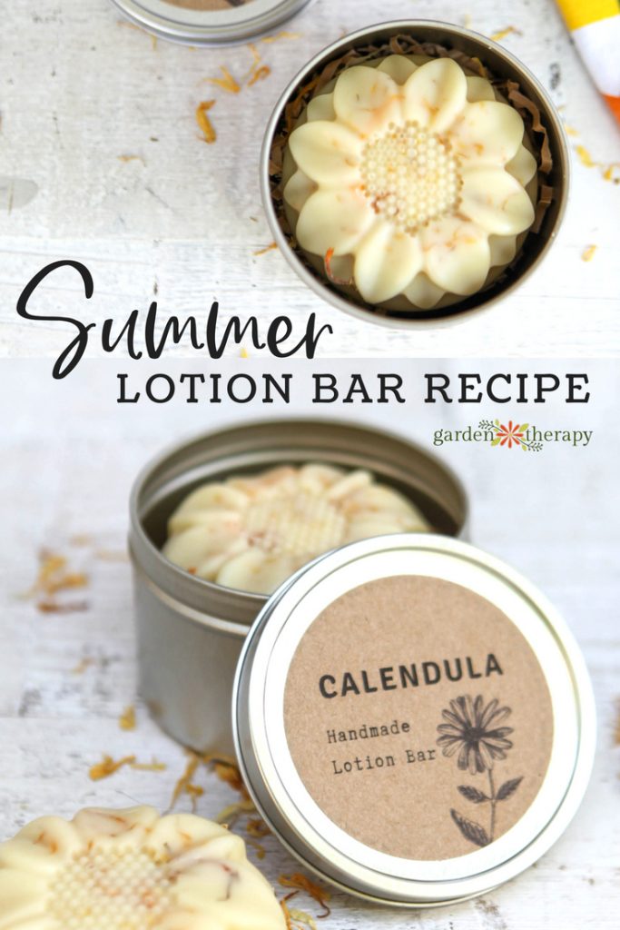 Calendula Lotion Bars for Soothing Summer Skin