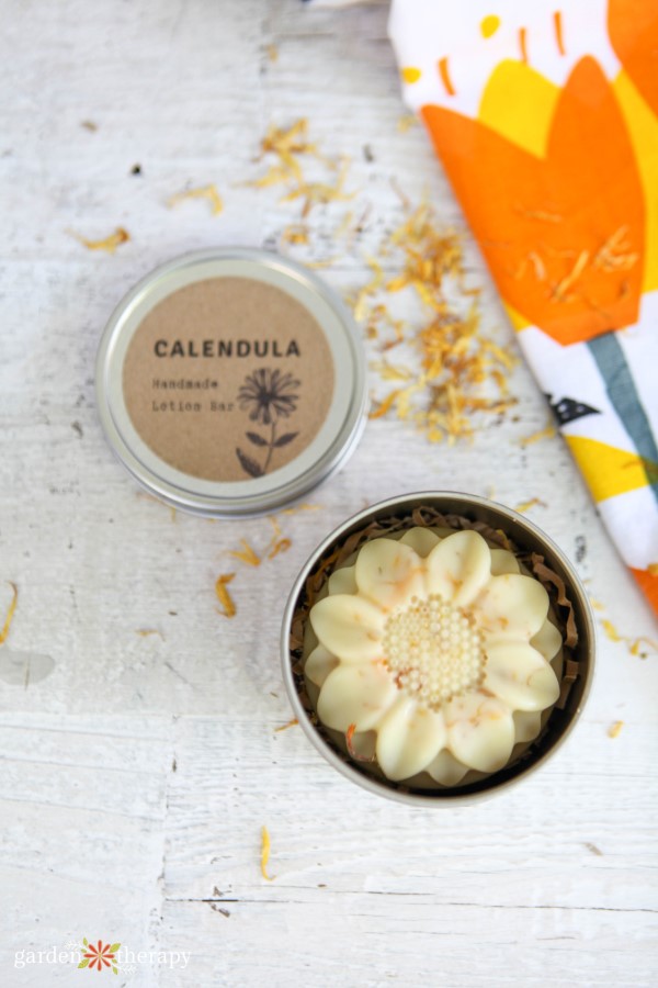 diy lotion bars with calendula