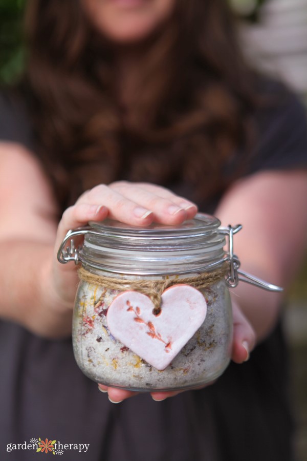 Herbal Foot Soak with Clay Tag Gift Idea