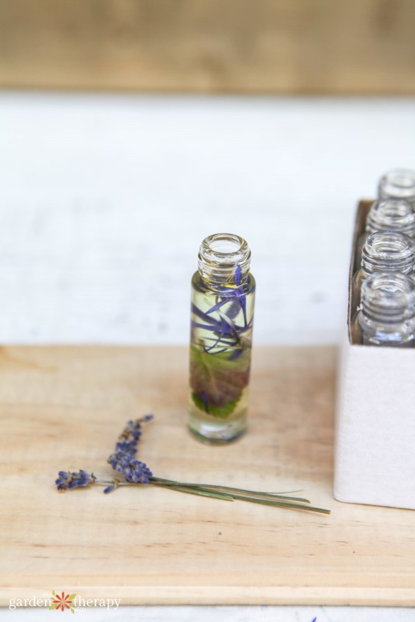 homemade perfume with botanicals