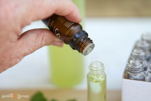 adding essential oils to homemade perfume