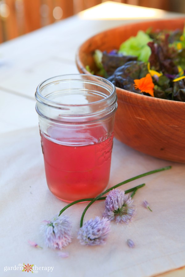 chive blossom vinaigrette