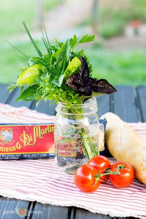 a fragrant herbal bouquet