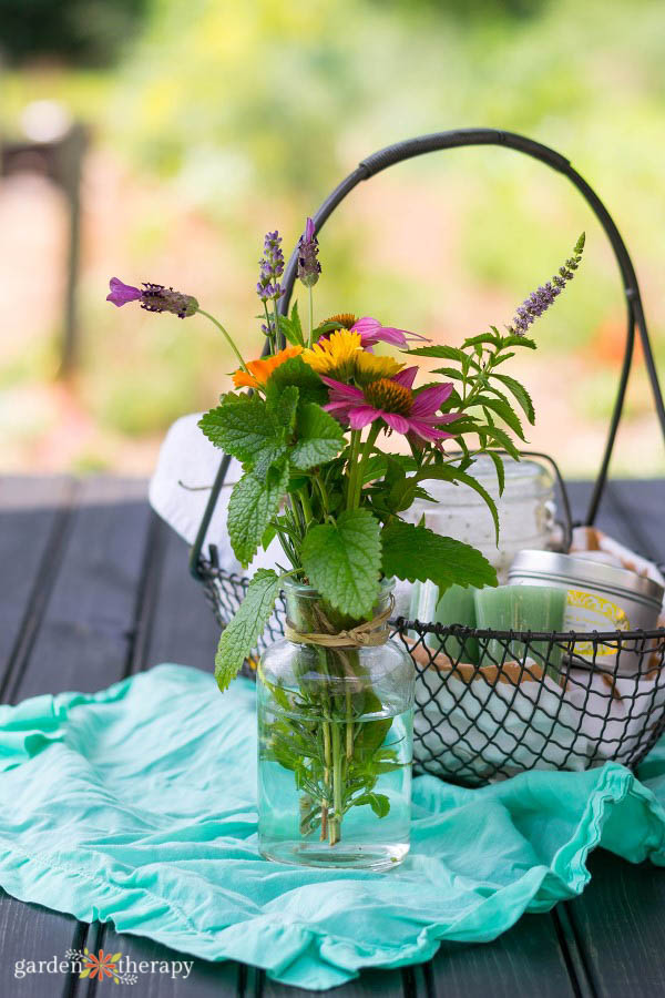 a decorative bouquet made from herbs