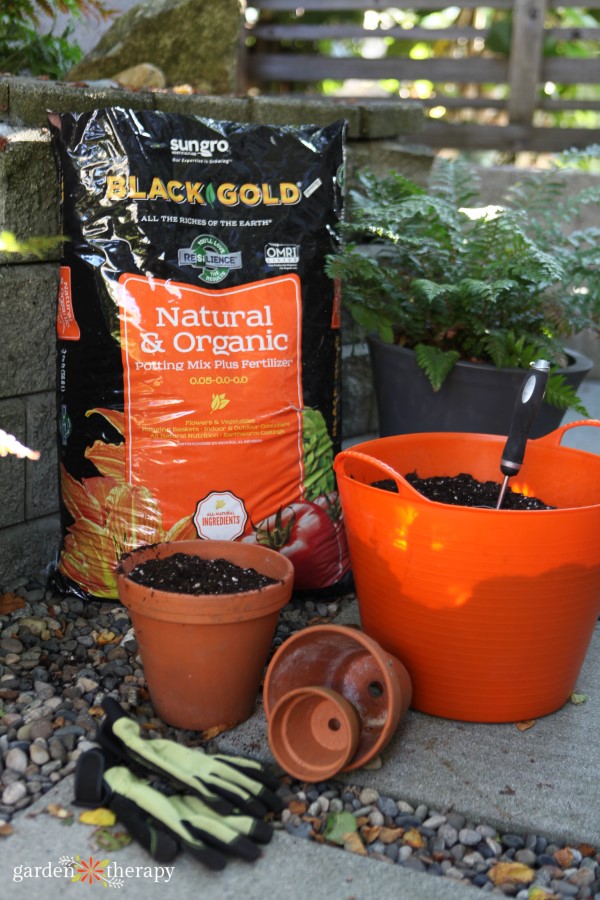 black gold being used to help fall planters thrive