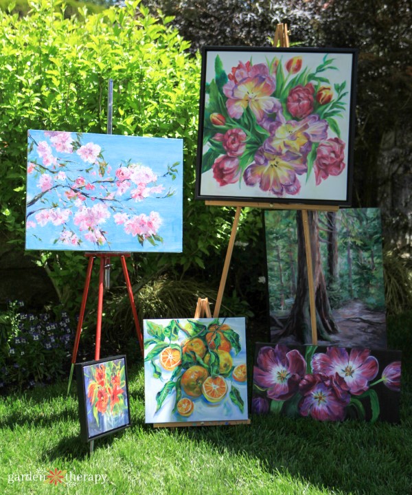 Art in the Garden North Vancouver 2018 Festival Floral Paintings