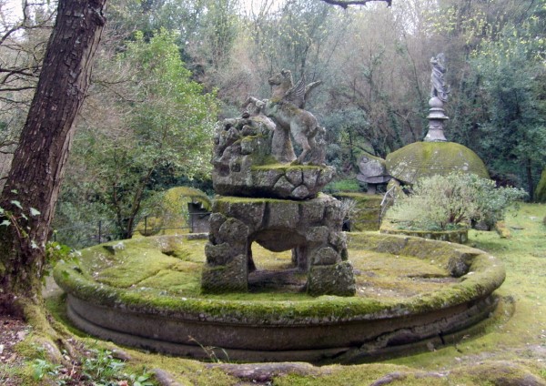 Pegasus sculpture at Bomarzo.