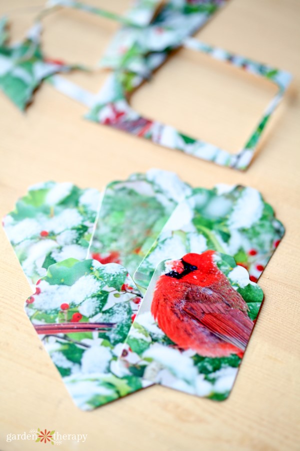 Making Gift Tags from Old Christmas Cards