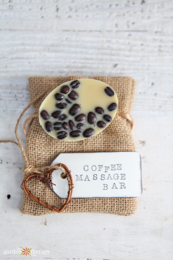 Coffee bean massage lotion bar