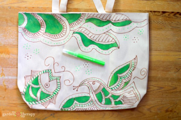 Make a Bright & Happy Hand-Painted Market Tote Bag (That's