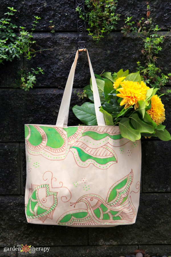 Make a Bright & Happy Hand-Painted Market Tote Bag (That's Washable!) -  Garden Therapy