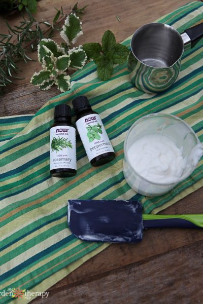 Making Rosemary Peppermint Conditioner Recipe