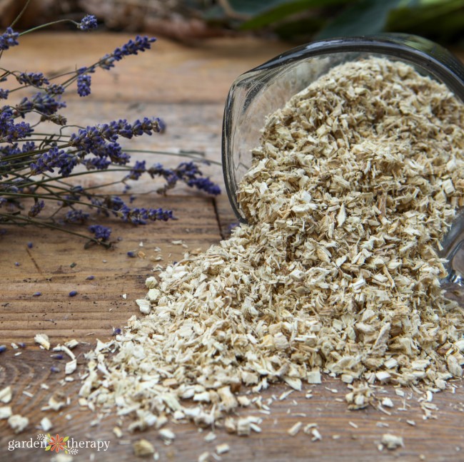 Dried Lavender flowers and Marshmallow Root