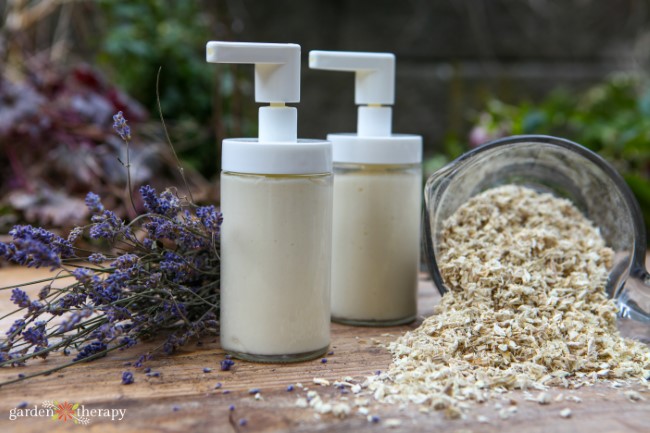 DIY marshmallow root conditioner with lavender