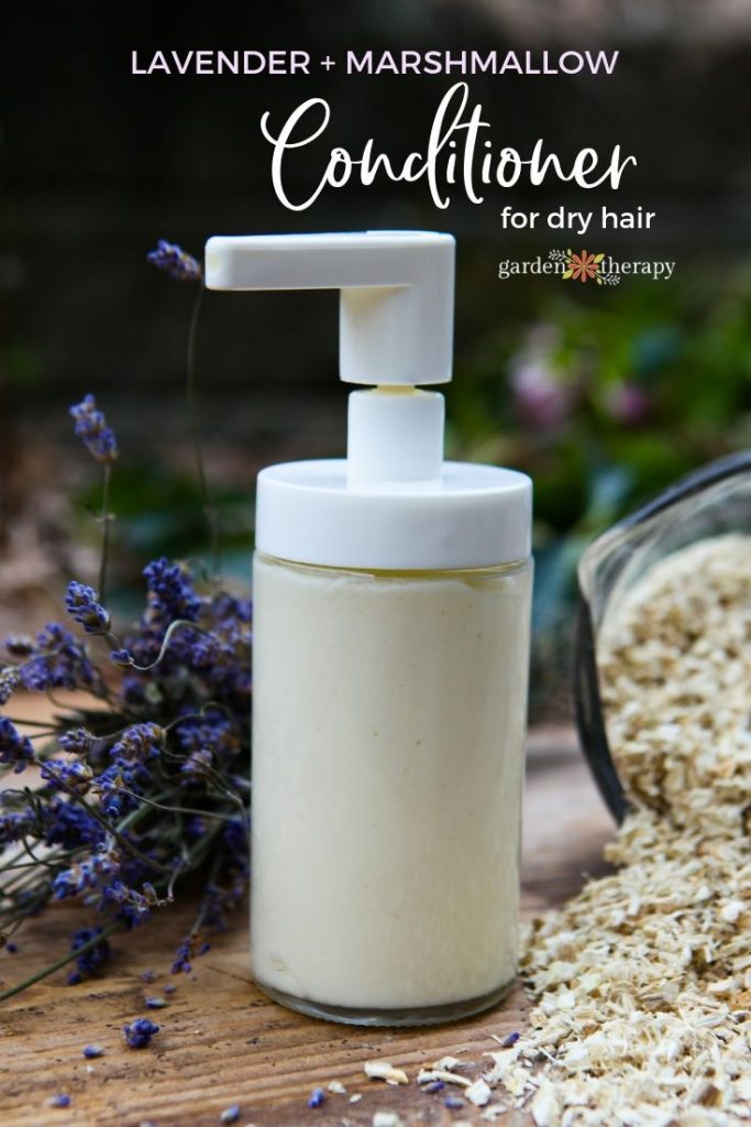 Lavender and Marshmallow Root Homemade Conditioner Recipe for Dry Hair