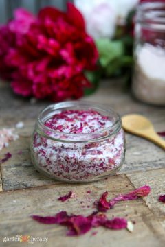 Pretty Pink Peony Bath Salts Recipe - Garden Therapy