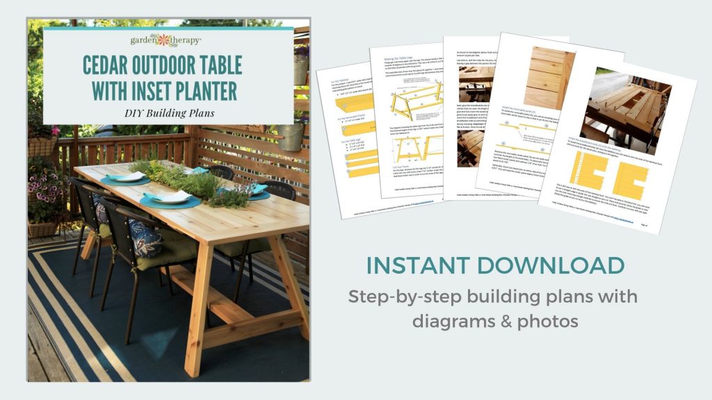 Cedar Outdoor Table Building Plans Download