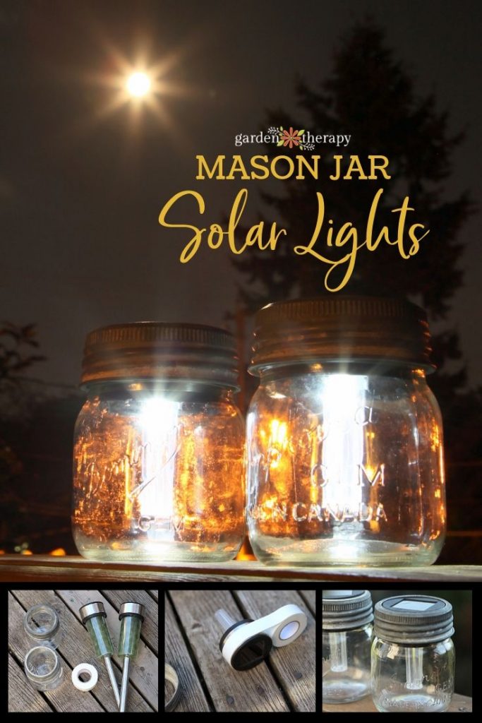 solar powered lights in mason jars